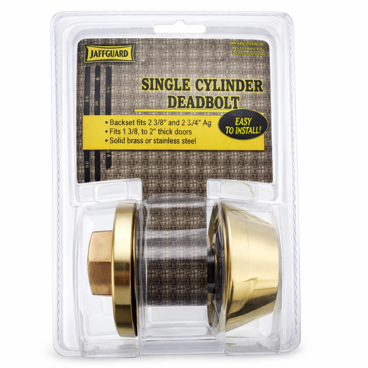 Brass Single Cylinder Deadbolt Lock  - LOCK-07351