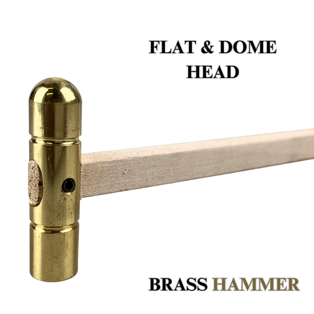 8.5" Brass Head Hammer | 1/2" Dome & Flat Striking Surfaces  - PH-28052