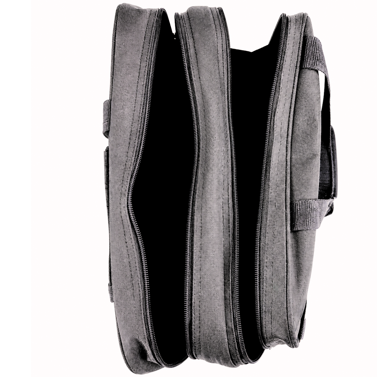 Multi-Purpose Heavy-Duty Black Canvas Tote Bag with 17 Pockets, 5 Zippers, Adjustable Shoulder Strap and Reinforced Bottom – Soft-Sided Tool, Work and Laptop Carrying Bag, 16.5 x 11 x 6 Inches