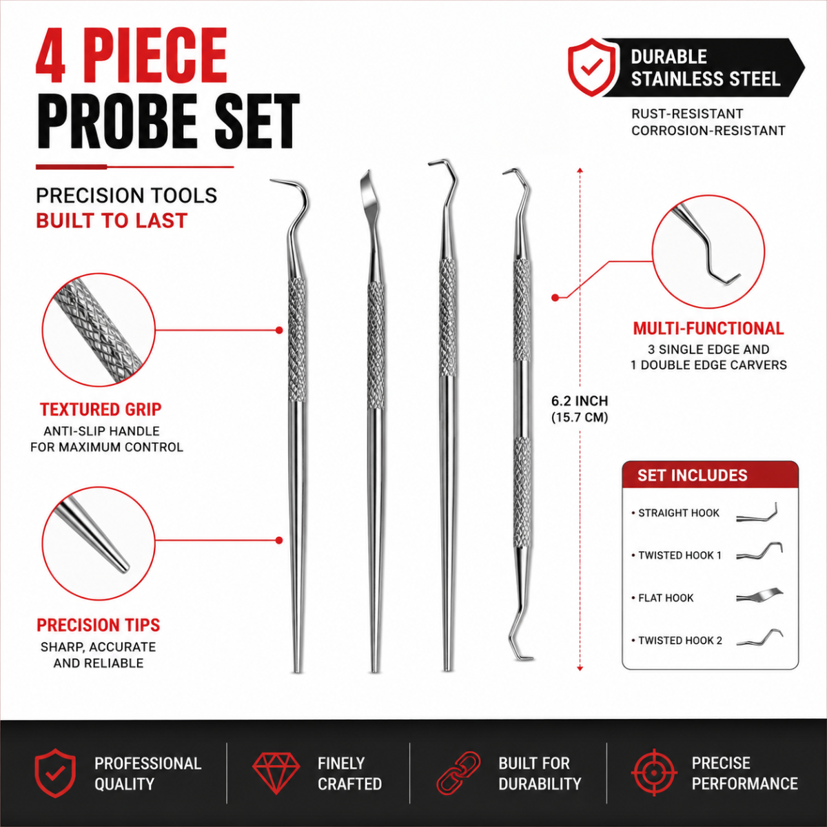 4 Piece Multipurpose Carver Set  - S1-19275