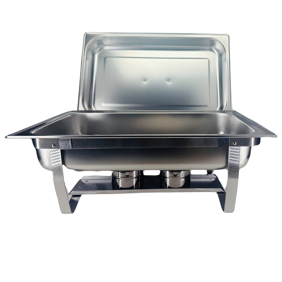 8-Quart Stainless Steel Full-Size Chafer Set with Large Food Pan