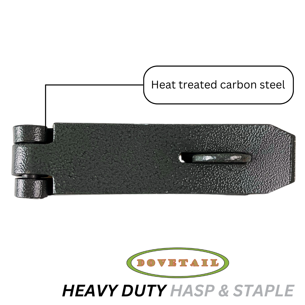 5.5" (14 cm) Heavy-Duty Hasp & Staple | Carbon Steel | Plastic Sprayed Finish | Ideal for Gates, Cabinets, & Baby Proofing