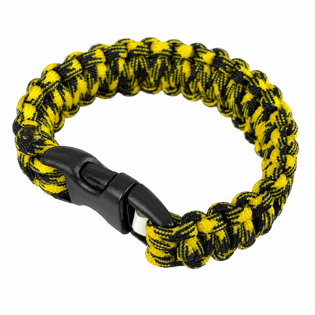 6 Pc. Adjustable Paracord Survival Bracelet with Side Release Buckle – Emergency Survival Gear for Camping, Hiking, Fishing, Hunting & Outdoor Activities