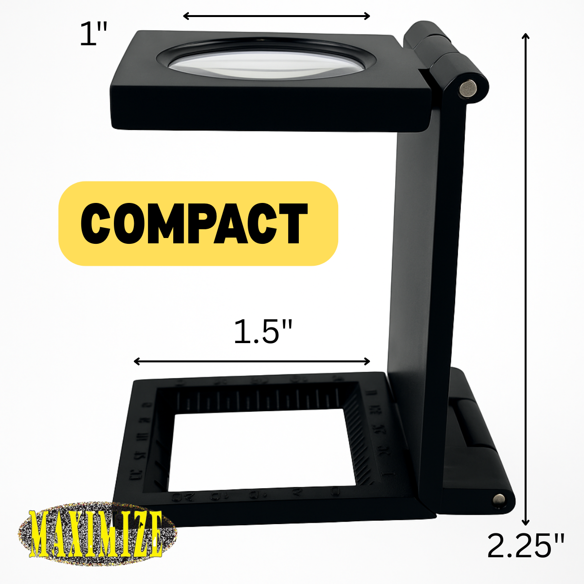 5X Folding Pocket Magnifier Loupe with Ruler  - MG-57550