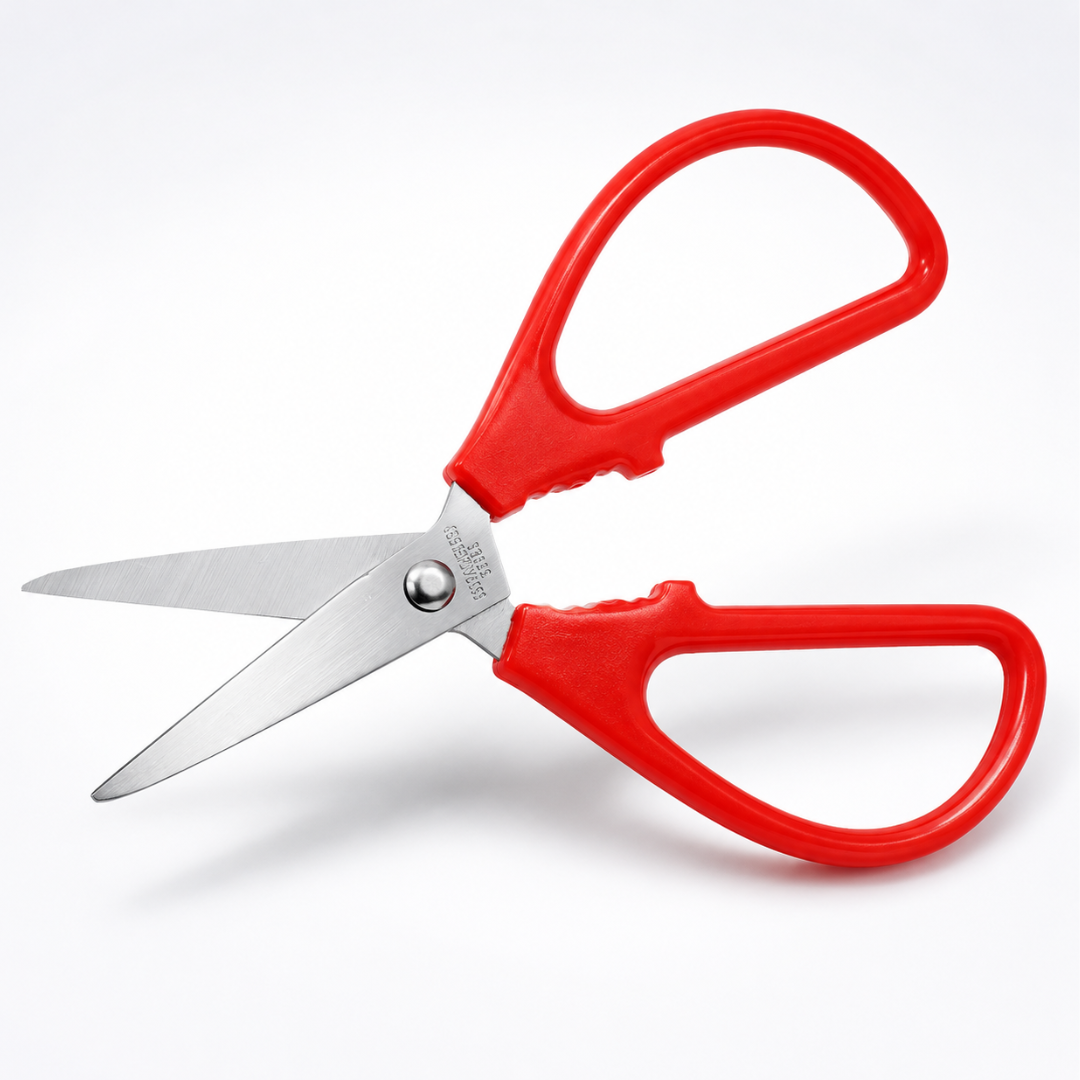6.5-Inch Traditional Chinese Utility Scissors, Extra-Large Red Handles, Sharp Stainless Steel 3-Inch Blades for Paper, Fabric, Crafts, Office, Home and School, Pack of 2 – SC-59650-Z02