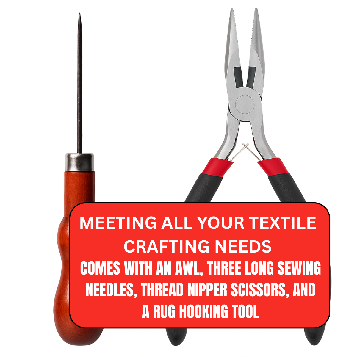 All-in-One Jewelry & Craft Tool Kit – 13 Essential Tools with Pliers, Needles, Awl, Tweezers, Thread Nipper & Measuring Tape in Compact Zipper Case – Perfect for Jewelry Making, Sewing & Crafting