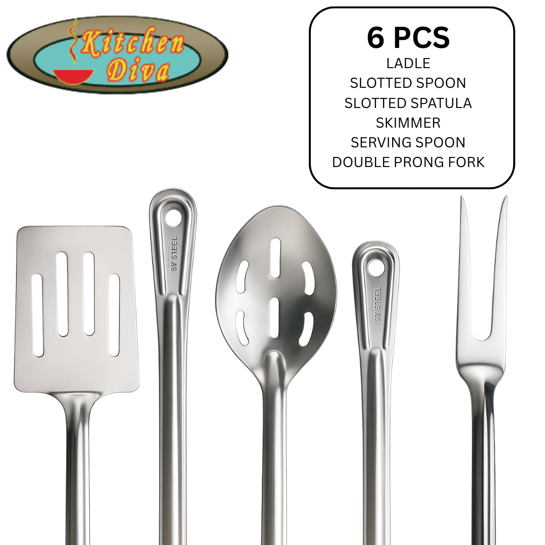 Extra Long Stainless Steel Cooking & Serving Set  - U-20600