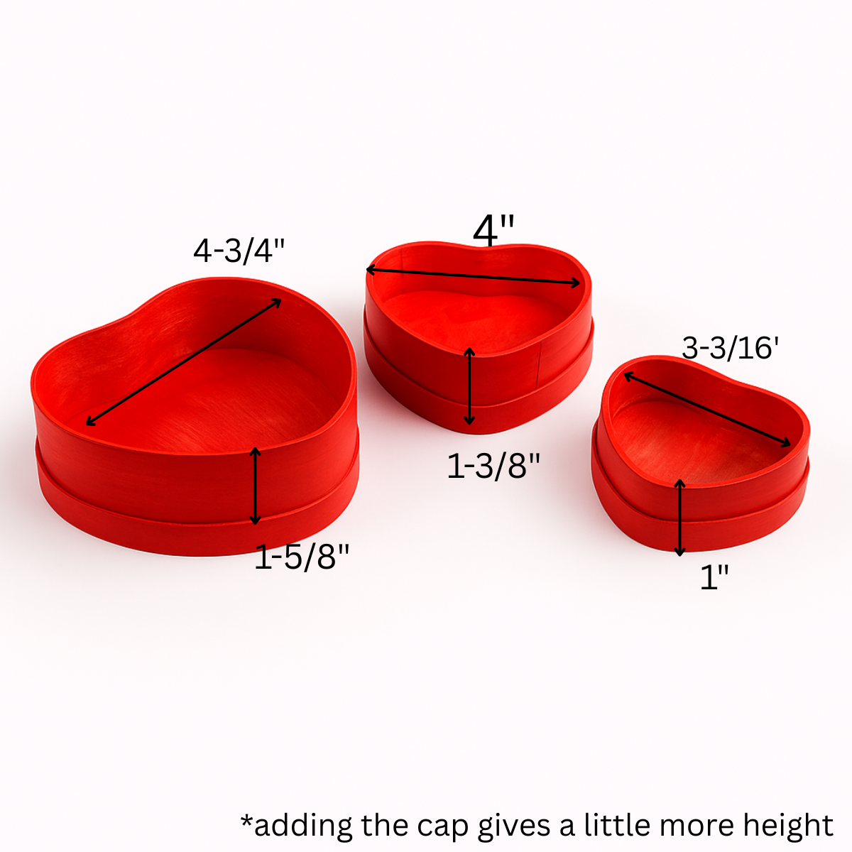 Heart-Shaped Wooden Boxes  - TJ05-98534