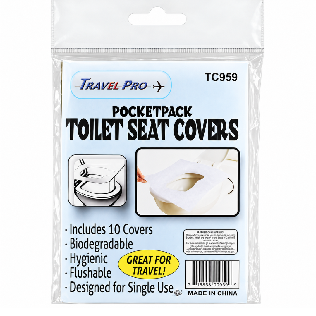Disposable Toilet Seat Covers, Biodegradable Travel Toilet Seat Liners, 10 Pack