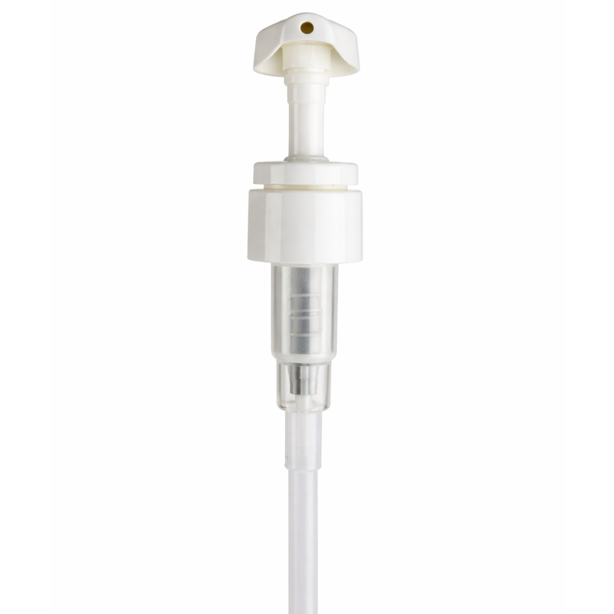 Soap Dispenser Pump Replacement Heads – 28/410 Locking Pump, White, Trim-to-Fit Dip Tube, Pack of 5