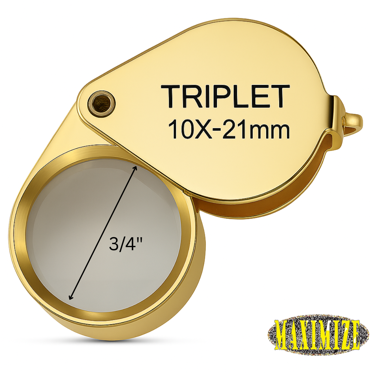 Gold Jeweler's Loupe - 10X Power  - MG-12110