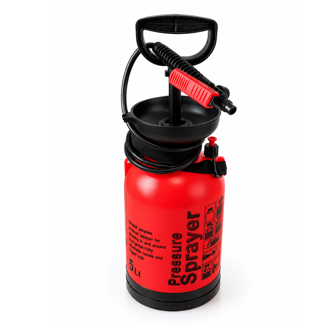 1.25 Gallon Pressure Sprayer – Multi-Purpose Pump Sprayer with Adjustable Nozzle, Trigger Lock & Shoulder Strap – Ideal for Lawn, Garden, Weed Killer, Pesticides & Cleaning