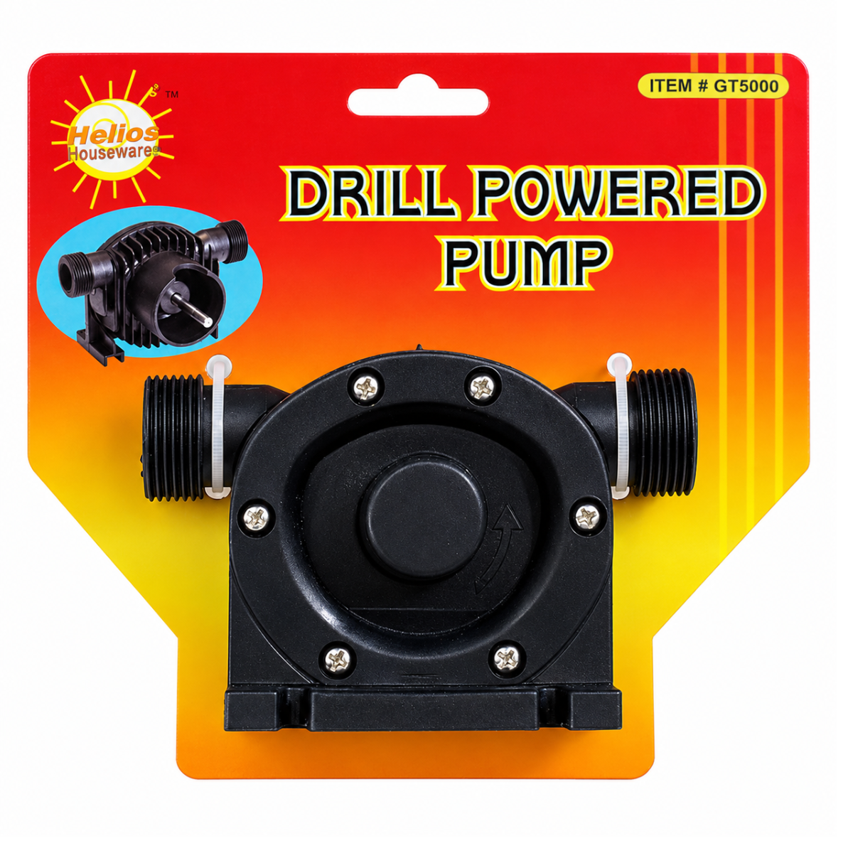 Drill Powered Water Transfer Pump – Portable ABS Siphon Pump for Draining Pools, Fish Tanks, Spas, Flood Water & Household Spills – G-76550