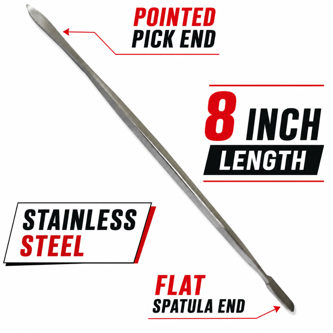 8-Inch Double-Ended Stainless Steel Clay Sculpting Tool – Crafting Pick and Spatula with Wide Handle for Modeling, Shaping, Detailing and Pottery