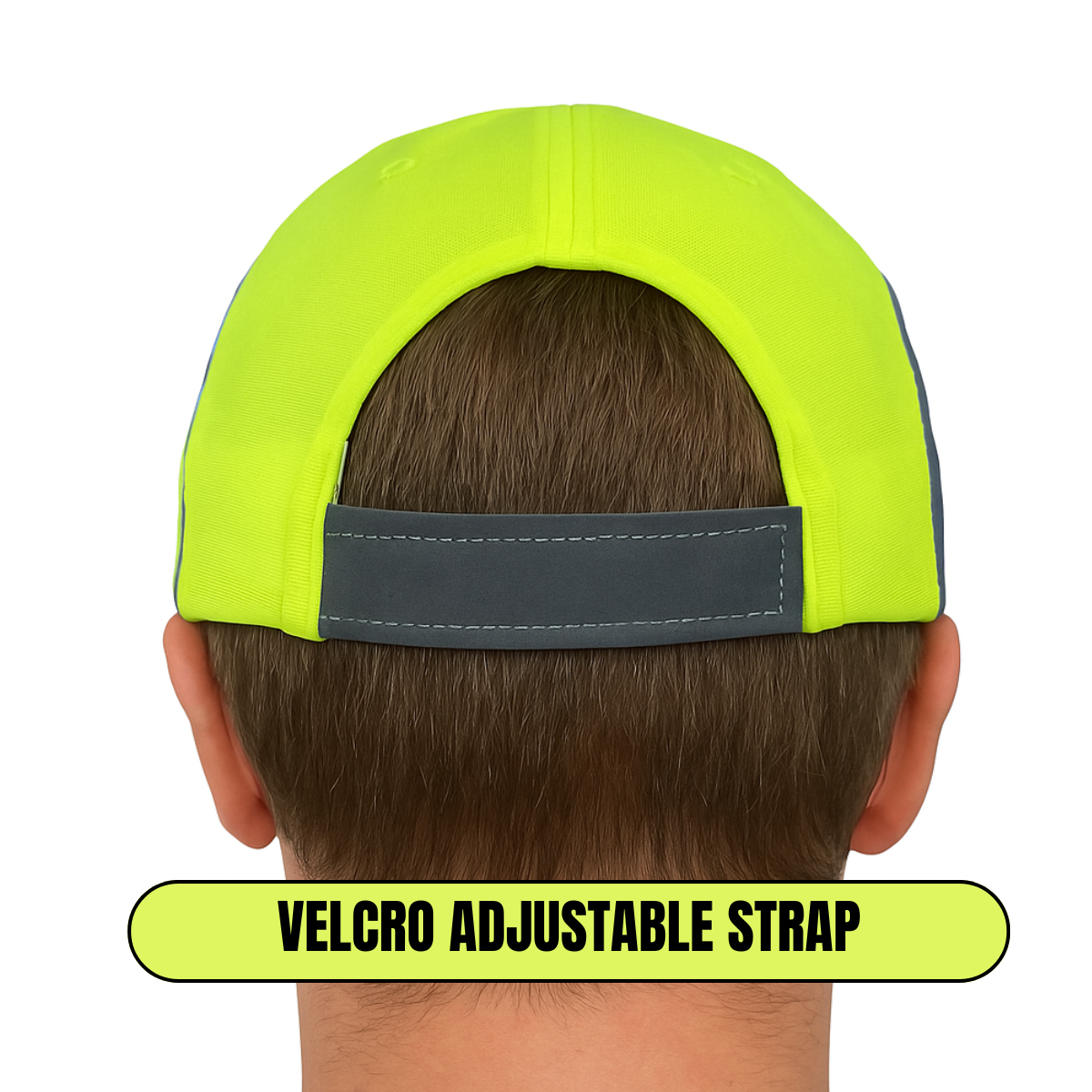 High Visibility Neon Reflective Safety Ball Cap – Adjustable Hat for Night Walking, Running, Biking, and Outdoor Work