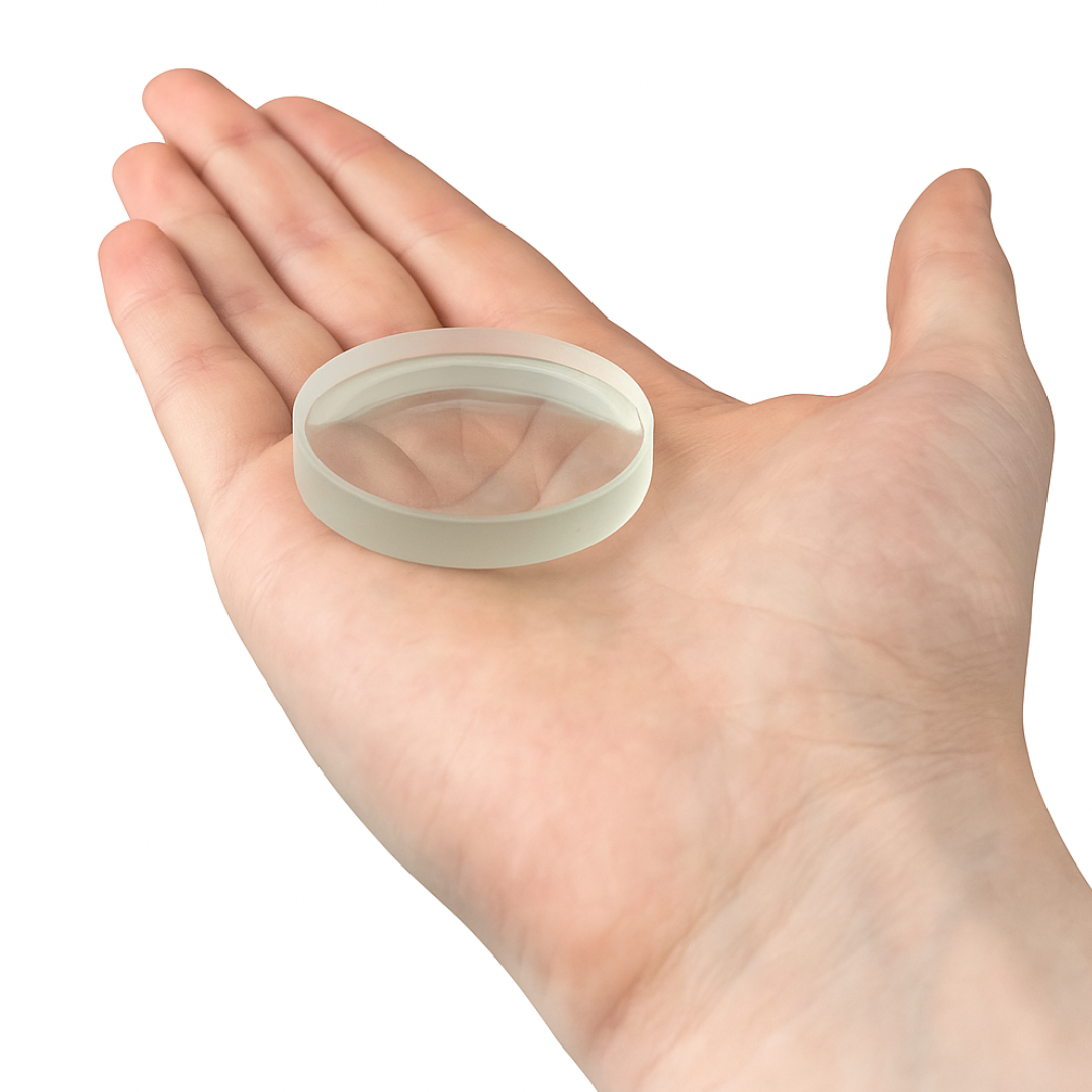 Double Concave Lens – 50 mm Diameter | Ground Edges for Precision | Ideal for Science, Optics & Technical Use
