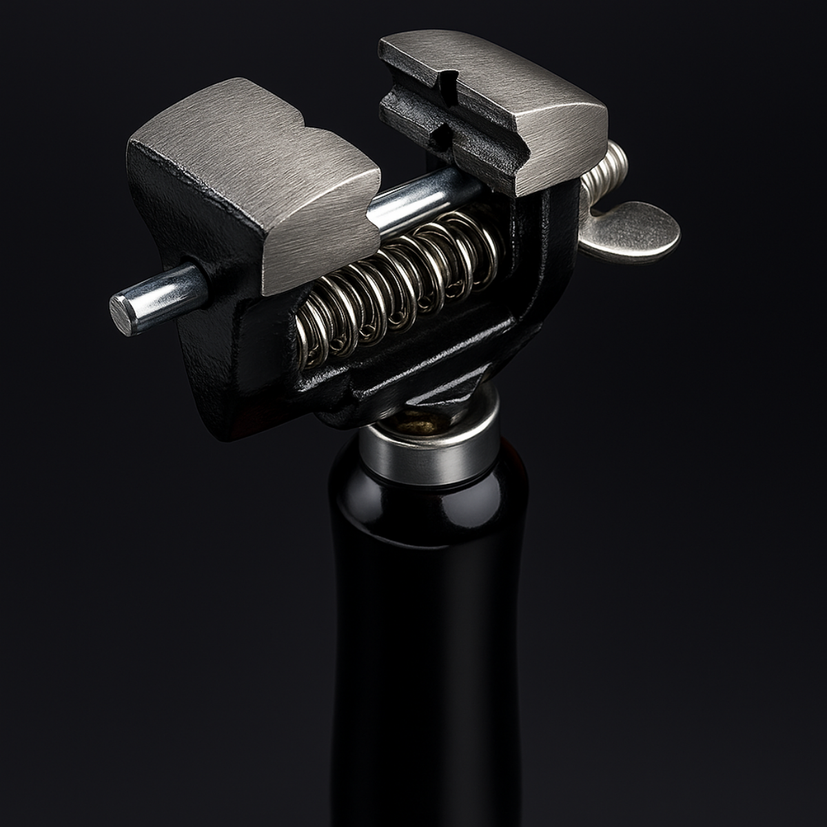 Portable Hand Vise – 6" with Wooden Handle & Serrated Jaws