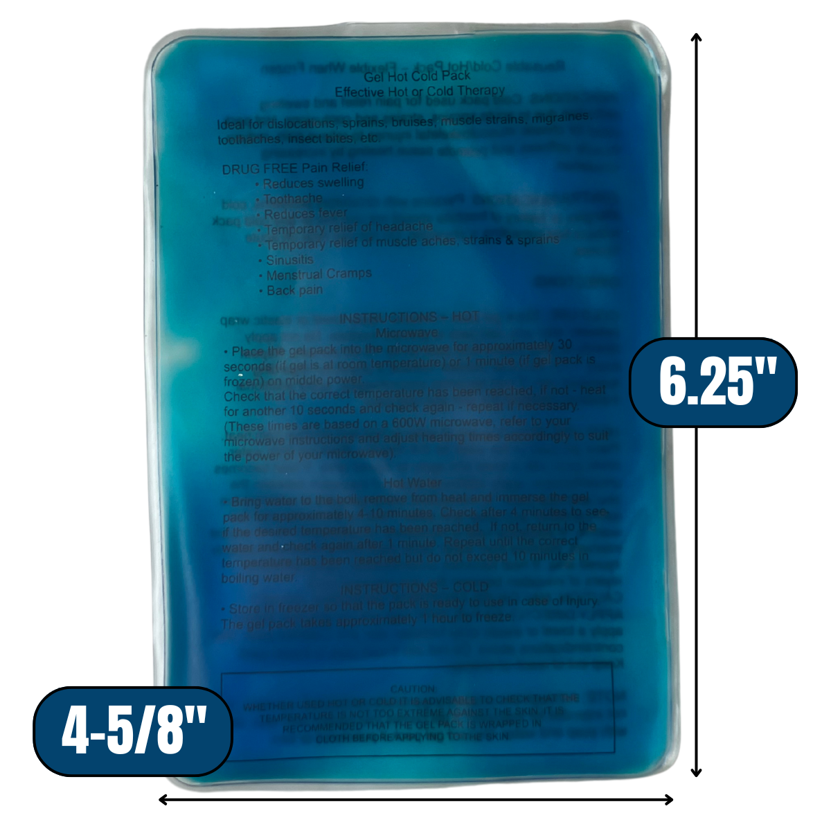 Reusable Hot & Cold Gel Pack – Microwave or Freezer Therapy Pack for First Aid, Muscle Relief & Injuries – 5 x 6.5 in, 12 oz (SP-08577)