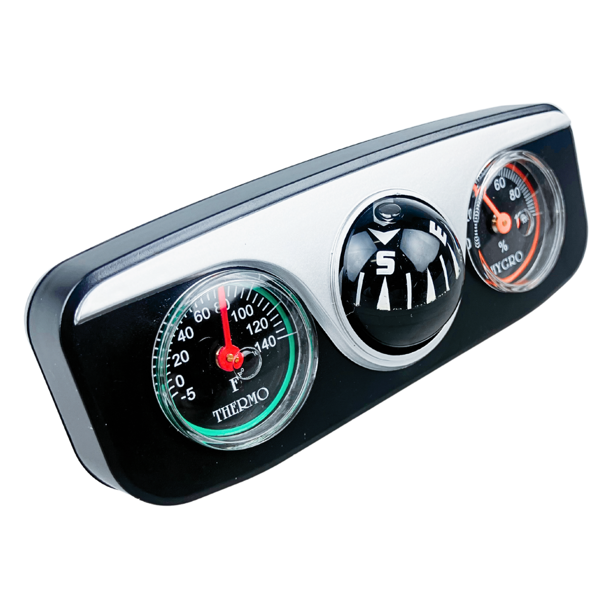 Adroit 3-in-1 Compass, Thermometer, and Hygrometer | Compact Weather and Navigation Tool | 4.5" (11.4 cm) x 1.75" (4.4 cm) x 1.25" (3.2 cm)