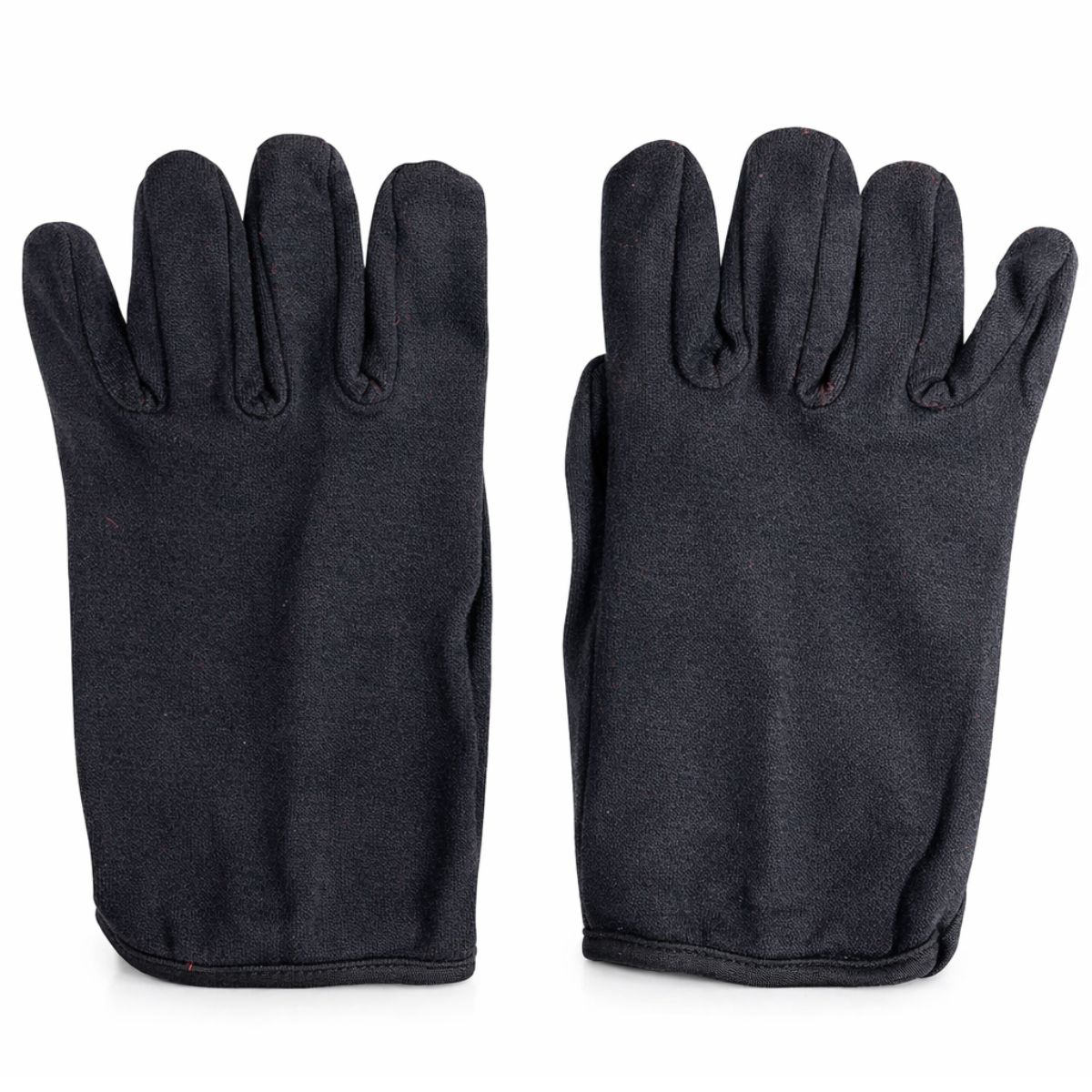 Lined Brown Jersey Gloves with Red Fleece – Pack of 12 (GL-17550-Z12)