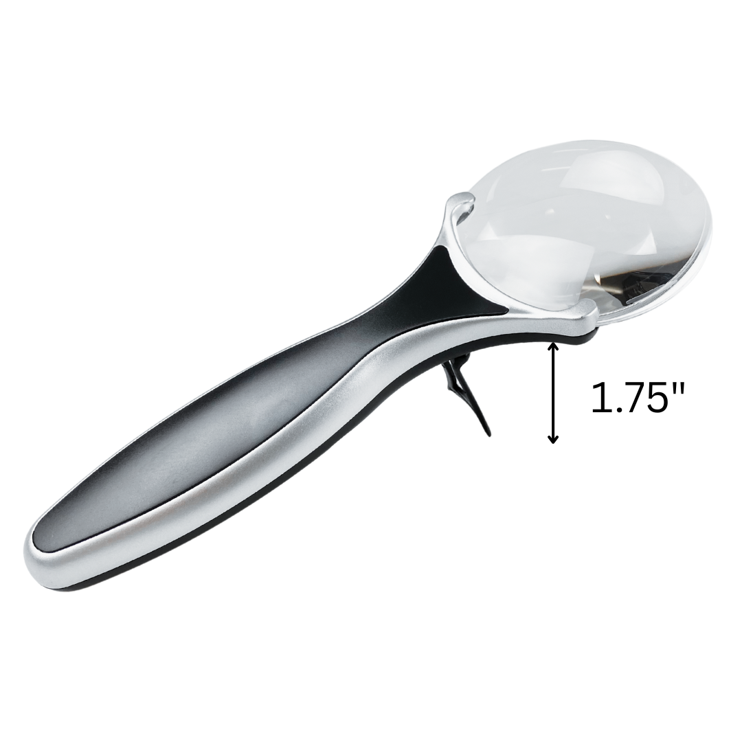 2.5x LED Handheld Rimless Magnifier With Stand  - MG-15083