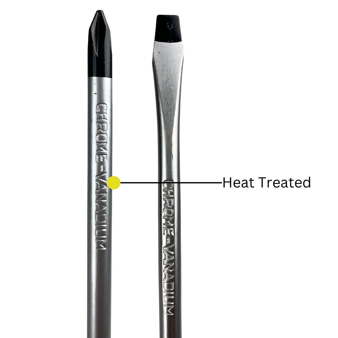 2 Pc. Screwdrivers | Slotted & Phillips | Chrome Vadium Steel Blade, TPR Handle | Magnetic