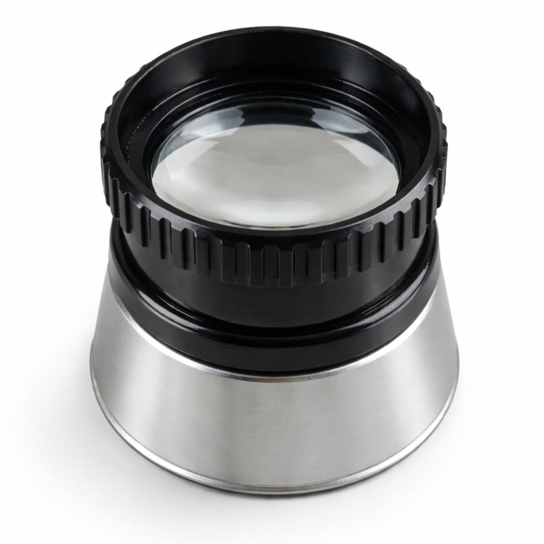 Printer’s Loupe 15X Magnification with Clear Base – 1" Lens – MG-80965