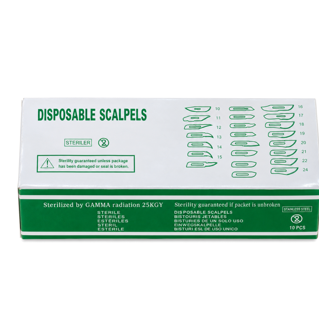 #15 Disposable Precision Scalpel with Protective Cap, Plastic Handle, 6 Inch, Sterile, 10-Pack – PL-06115-Z10