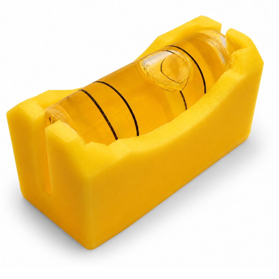 Mini 1 Inch Bubble Level with Liquid-Filled Center Vial, Yellow ABS Holder, Pocket Size Precision Level for DIY, Crafts, Picture Hanging & Tool Kits, Pack of 12