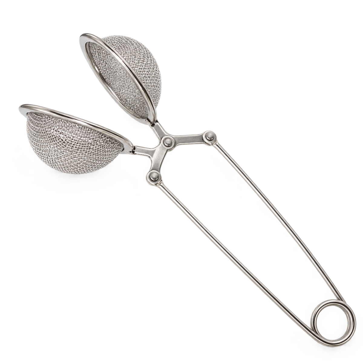 Stainless Steel Ultrasonic Cleaning Mesh Basket, 1½-Inch Diameter, 6-Inch Overall Length, Spring-Loaded Handle for Small Parts