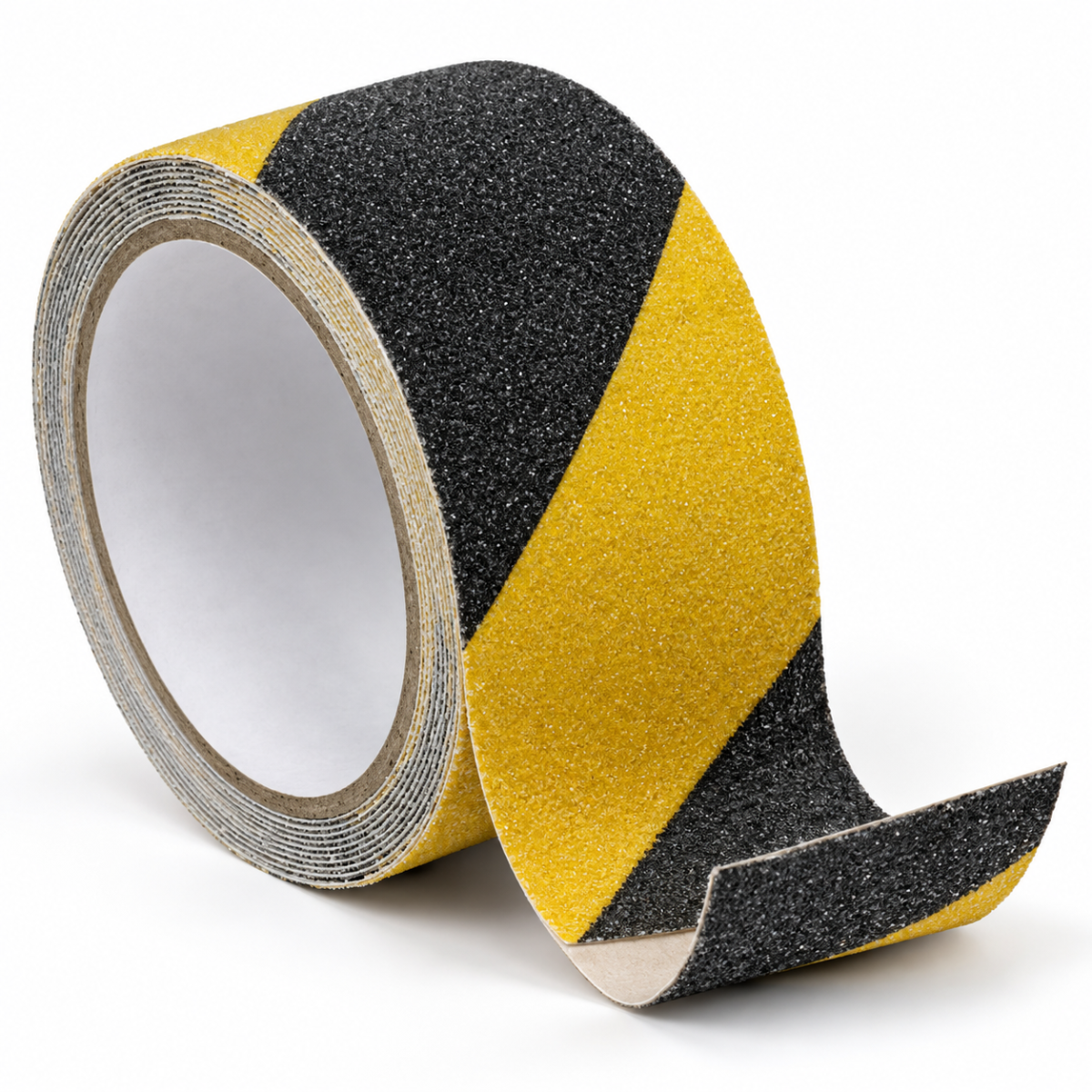 Anti-Slip Black & Yellow Diagonal Striped Safety Tape - 9 Foot x 2 Inch  - TAP-NS010