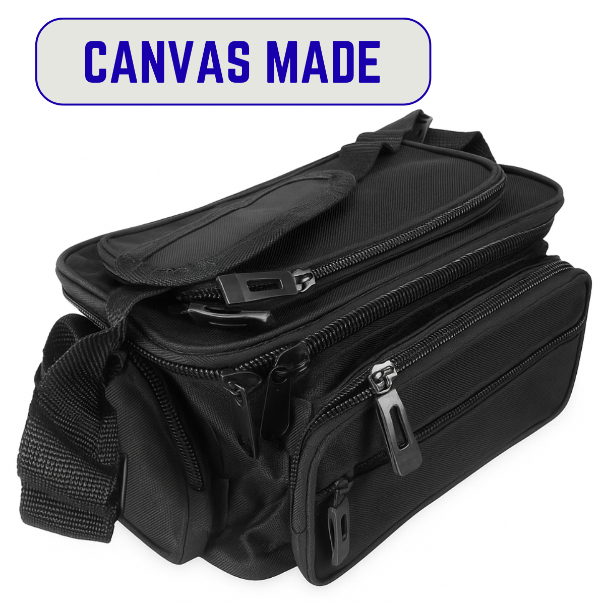 Canvas Camera/Travel Pouch – Compact Digital Camera & Camcorder Bag Or Use with Travel with Multi-Pockets, Adjustable Strap, and Travel-Friendly Design