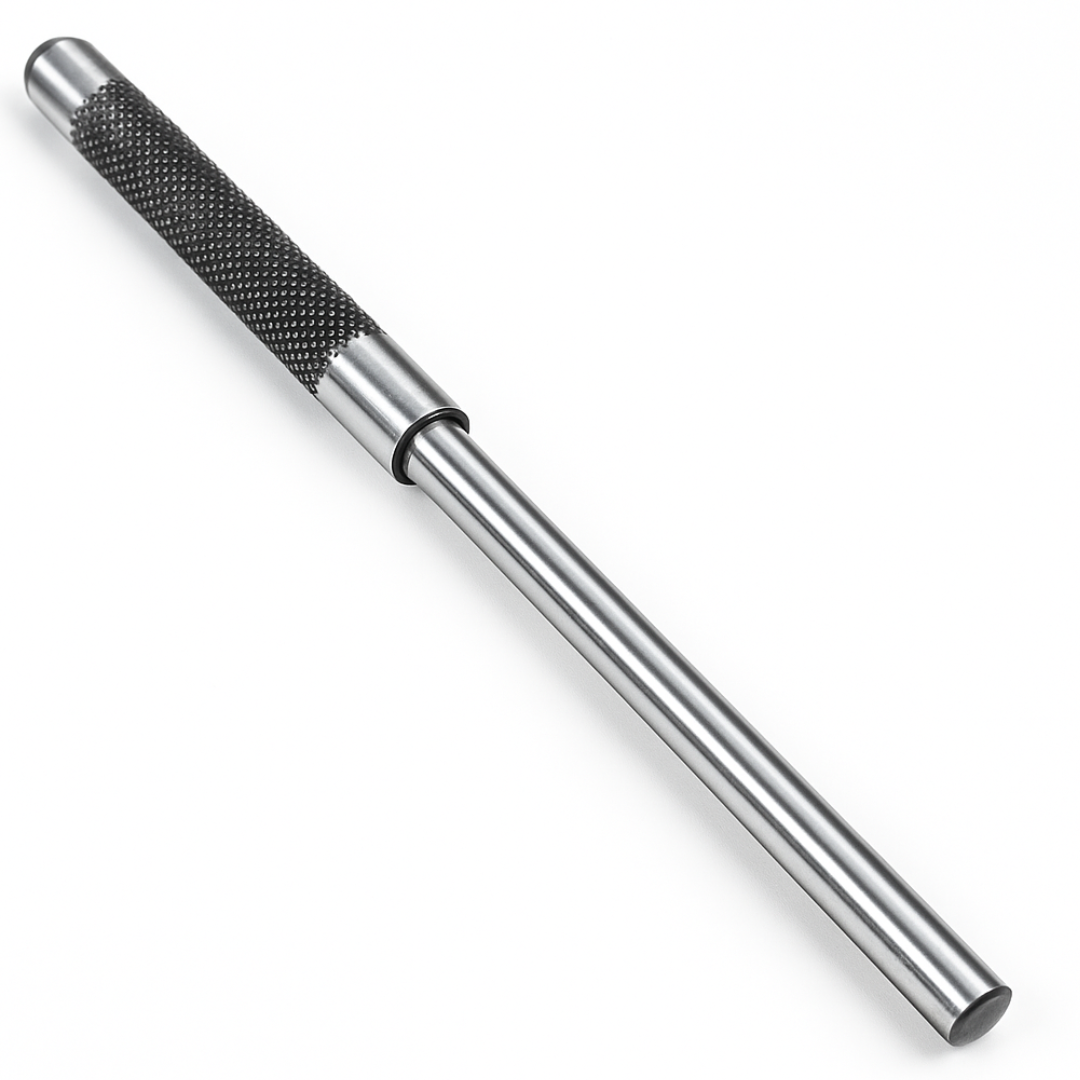 5-Piece Long Drive Pin Punch Set – 8" Carbon Steel Punches (1/8" to 3/8") with Knurled Grip & Black Oxide Finish