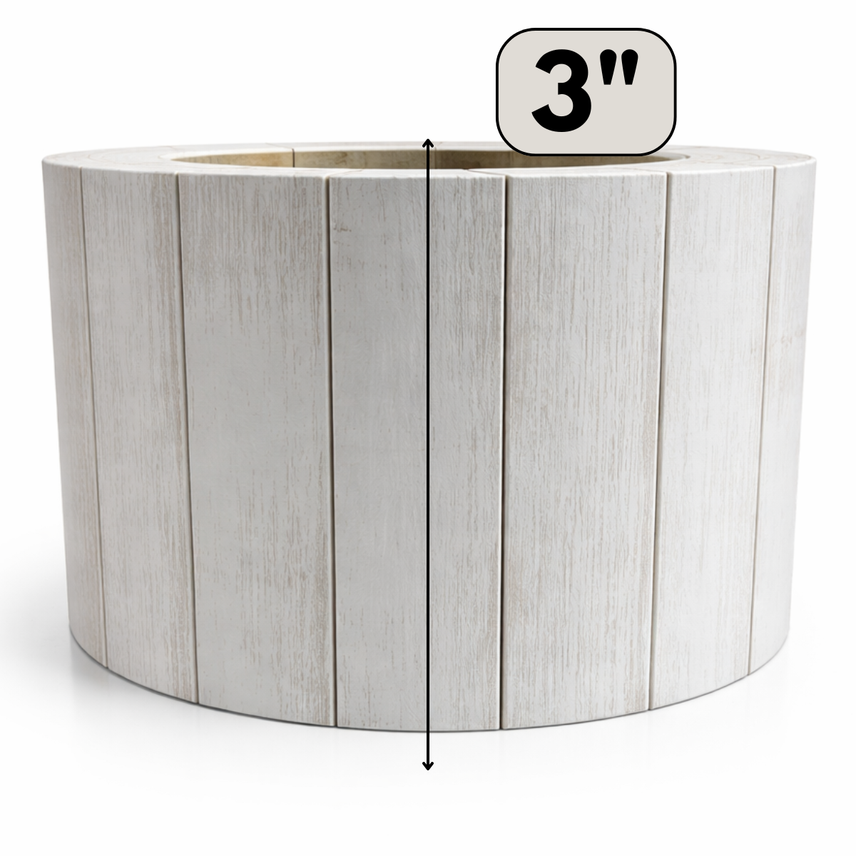 White Wood Bulletin Board Border – 3 Inch Wide, 52.5 Feet Roll, Waterproof & Erasable Decorative Border for Classroom, Office & Home