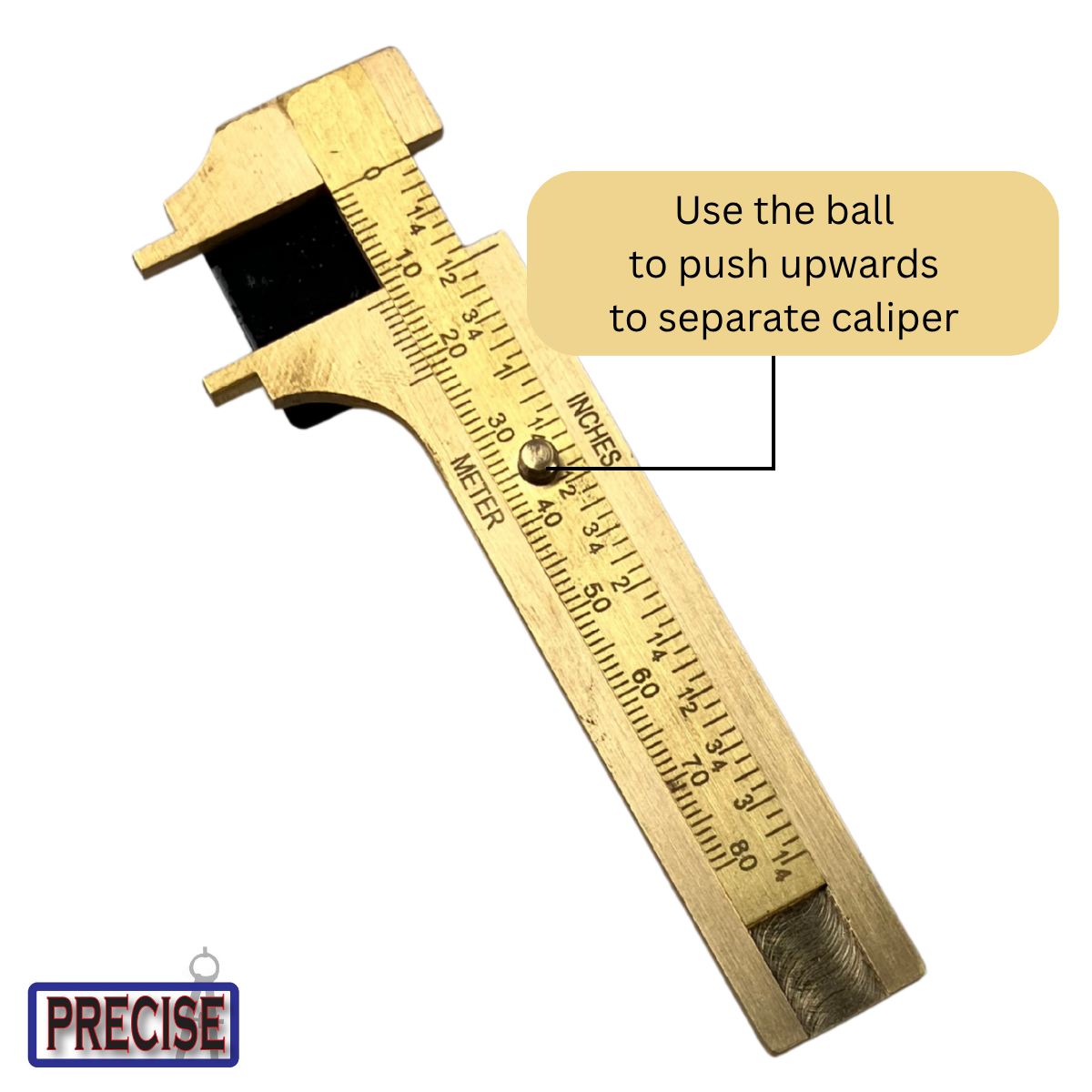 3"- 80mm Brass Pocket Caliper  - TM-50013