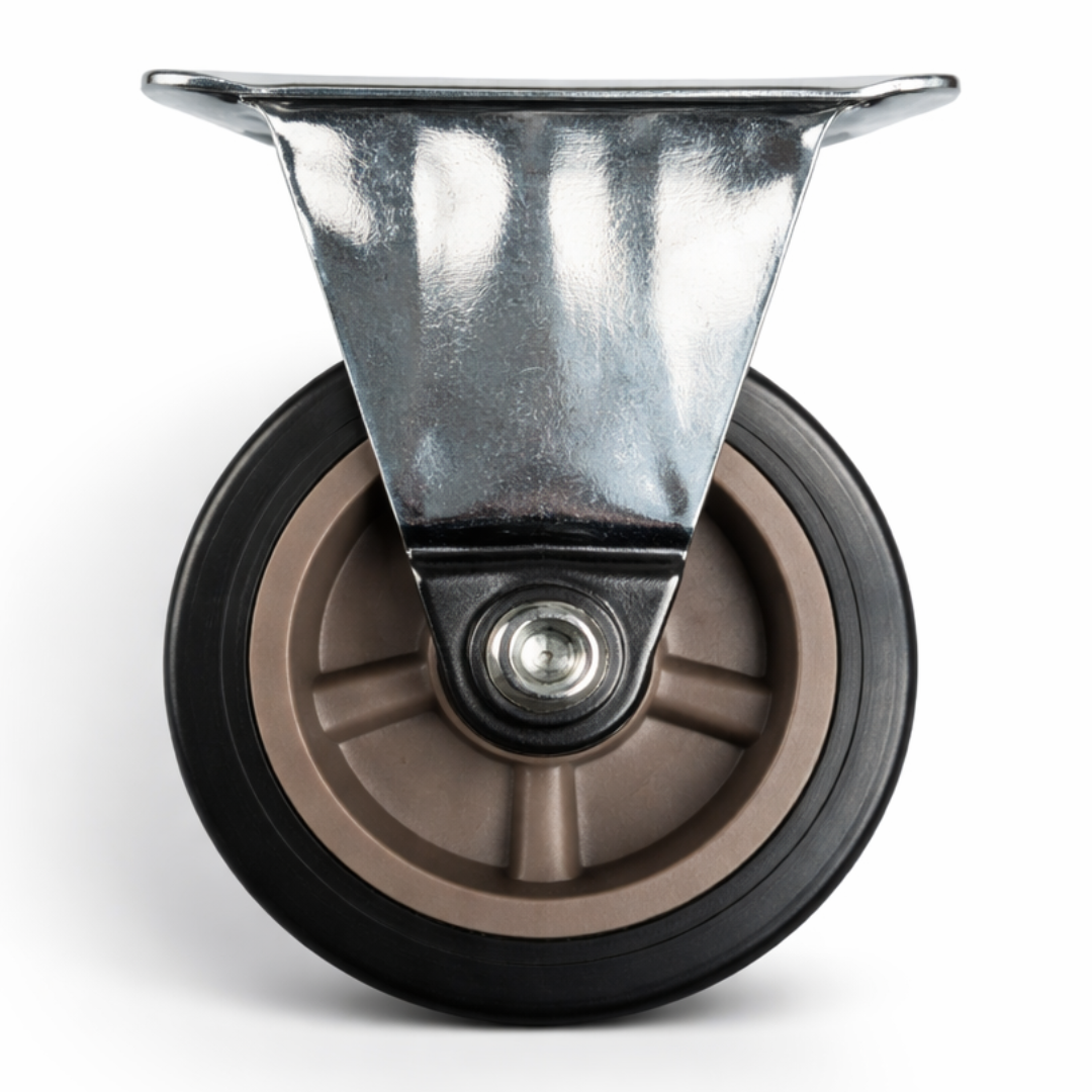 3" Rigid Caster Wheels – 4 Pack – Plate Mount – Light Duty – Polyurethane Wheel – Fixed Direction – Furniture Cart Casters