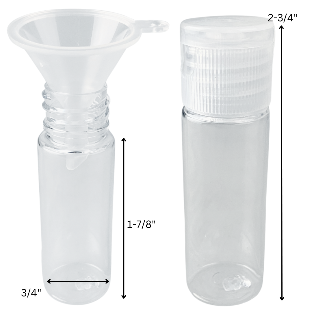 12 Piece Tube Containers w/Funnel