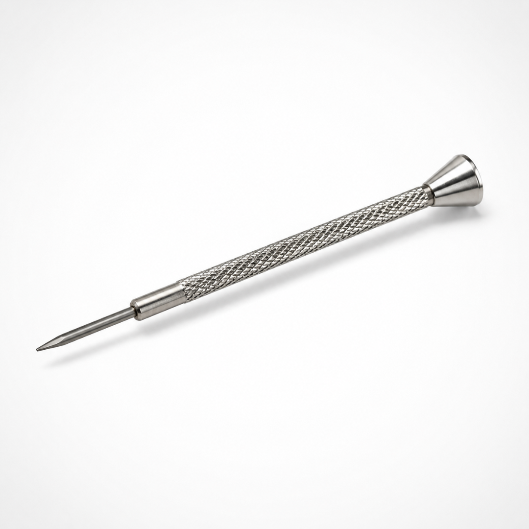 2 Pack Mini Metal Awl Pick Tool, 2.5 Inch Precision Pointed Awl with Knurled Grip Handle for Leather, Crafts, Jewelry, Detail Work, Marking, Scribing and Small Hole Starting