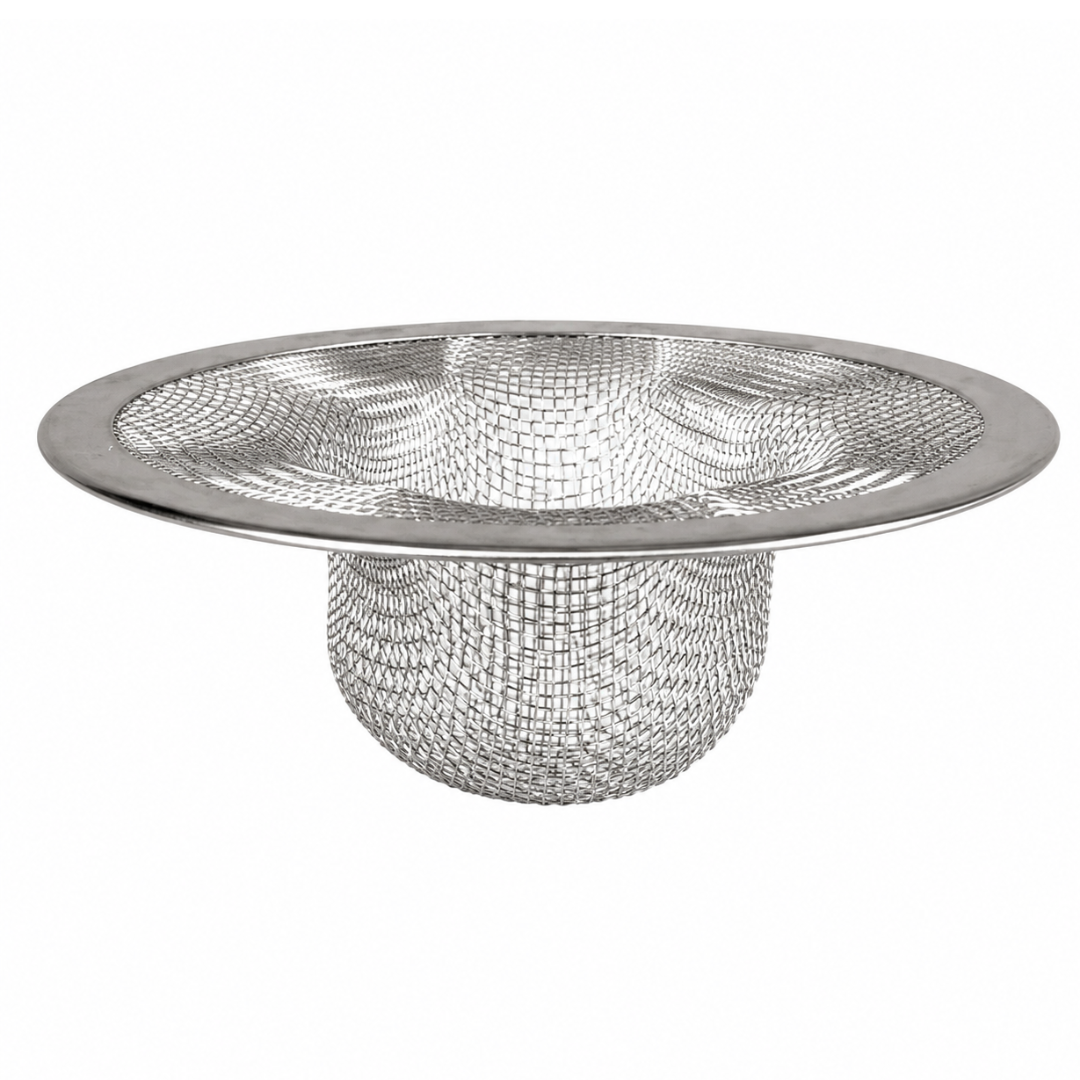 4.5 Inch Stainless Steel Mesh Sink Strainer, Fine Mesh Kitchen Drain Basket for Catching Food Debris, Durable Round Sink Drain Filter