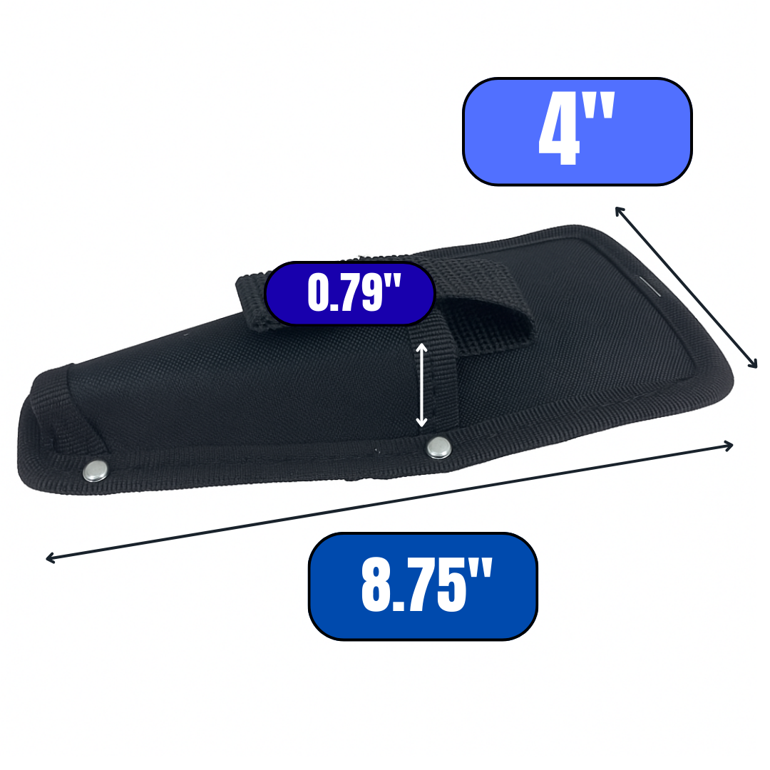 Nylon Plier Holster with Belt Clip – 8.75" Heavy-Duty Tool Holder for Pliers, Snips, Cutters & Small Hand Tools – Durable Riveted Construction, Secure Strap Closure – Black