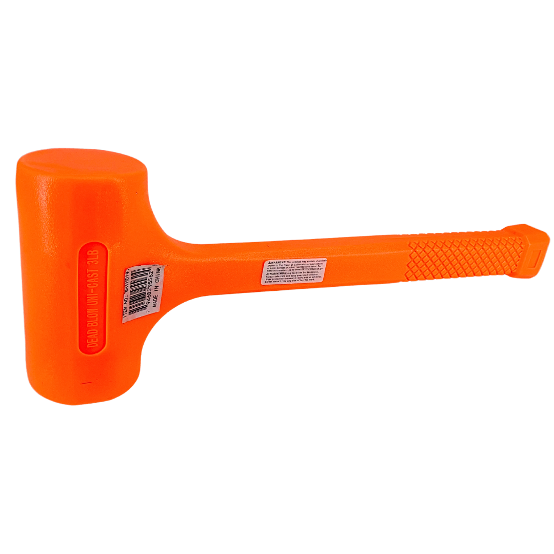 3-Pound Neon Orange Dead Blow Hammer