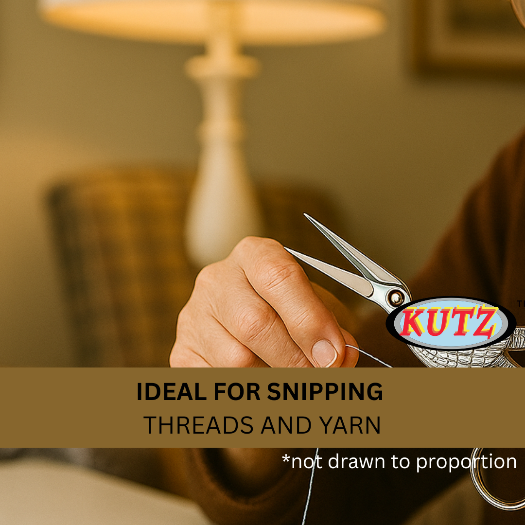 Nostalgic Stork Scissors - Silver-tone, 4.5" Long - Vinyl Pouch  - SC61450