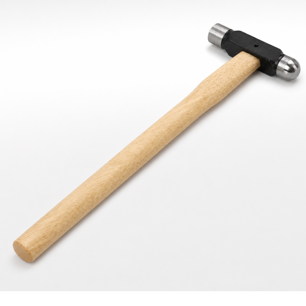 1/2-Inch Mini Ball Peen Hammer with Flat and Rounded Heads, 2 oz Steel Head and Smooth Wooden Handle for Jewelry Making, Metal Shaping and Crafts – PH-00100