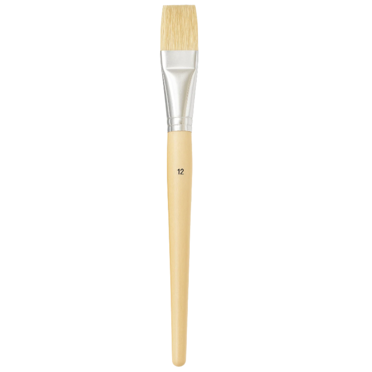 6-Piece Flat Bristle Artist Paint Brush Set (Pack of 2) – Sizes 2–12 | Long Wooden Handles | TZ63-06316-Z02