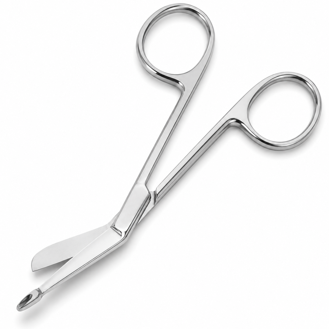 3.5-Inch Stainless Steel Bandage Scissors, Blunt Tip First Aid Scissor, Bent Blade Medical Shears for Gauze, Bandages, Wraps & Emergency Kits – SC-85350