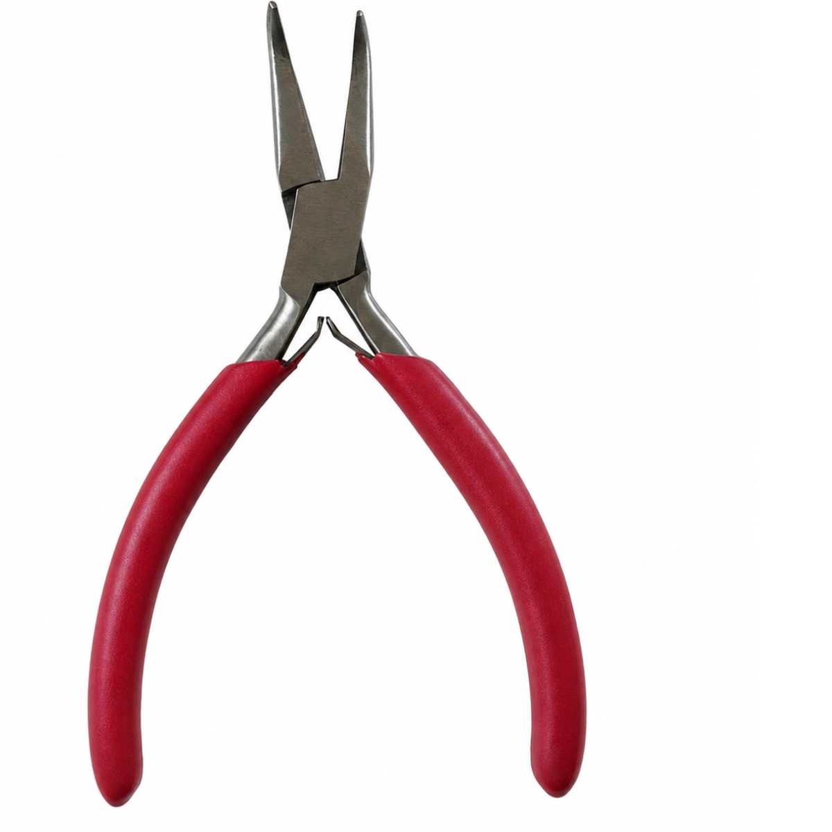 5-Inch Bent Long Nose Jewelry Pliers with Double-Spring Action, Steel Jaws and Vinyl Comfort Grips for Wire Bending, Beading and Crafts