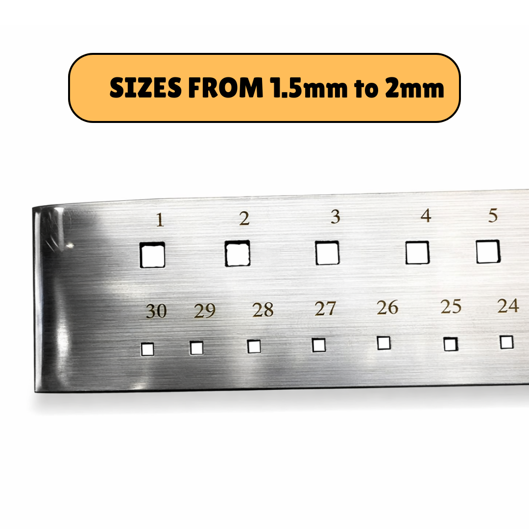 8" Square Draw Plate with 30 Holes – Forged Steel Wire Drawing Tool for Reshaping Round Wire into Square