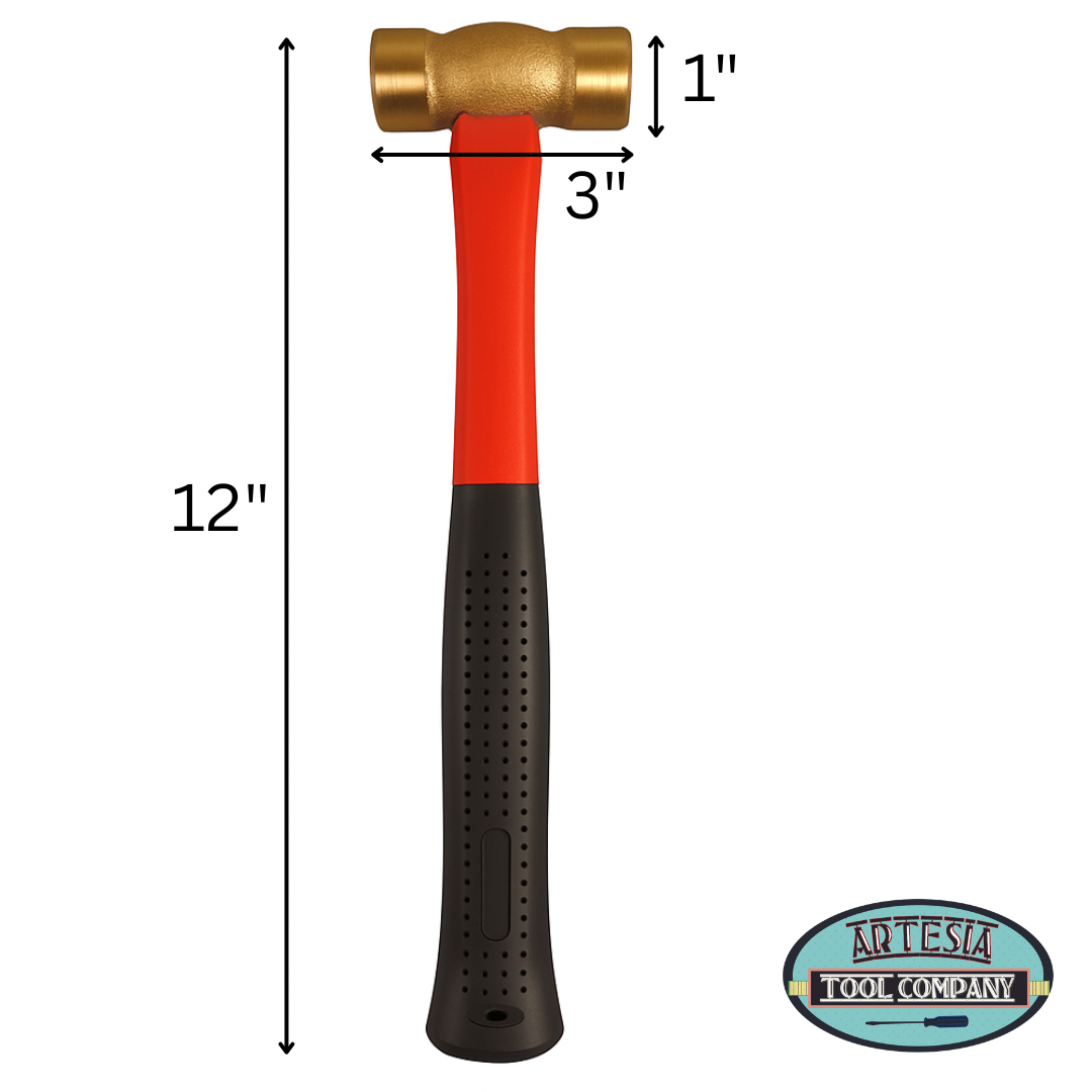 Double-Sided Brass-Head Hammer | Striking Brass-Head Diameter 1"