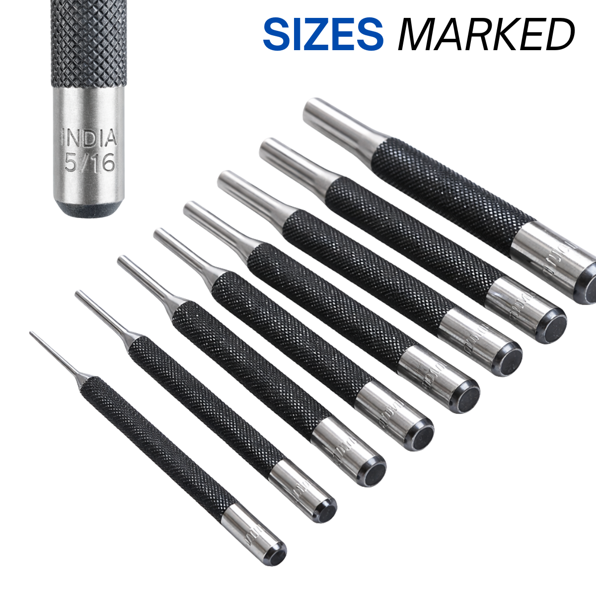 Short Drive Punch Set – 8 Piece Mini Punch Kit (4") – TZ01-02100