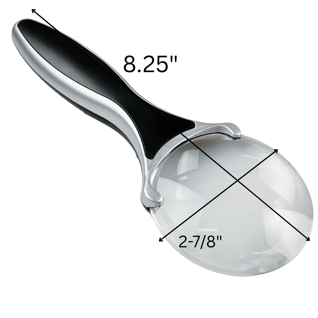 2.5x LED Handheld Rimless Magnifier With Stand  - MG-15083